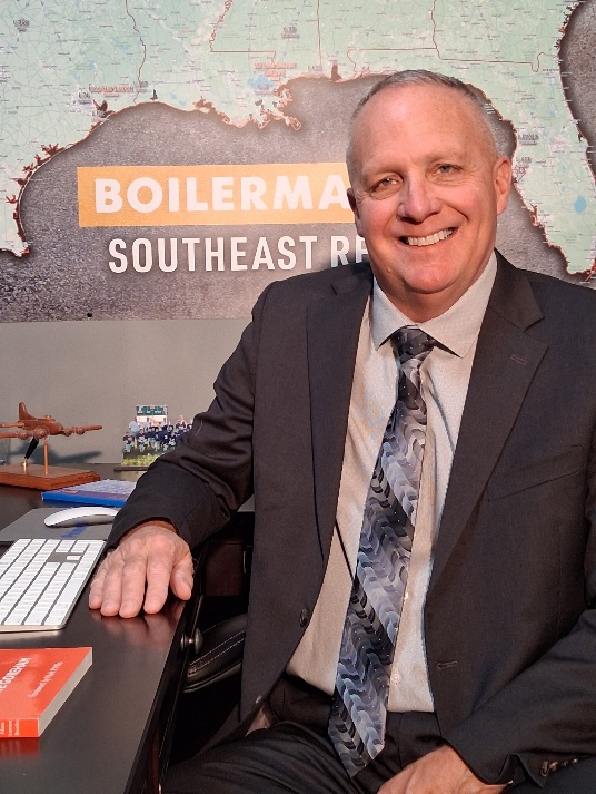 Jeff Campbell seated in his office